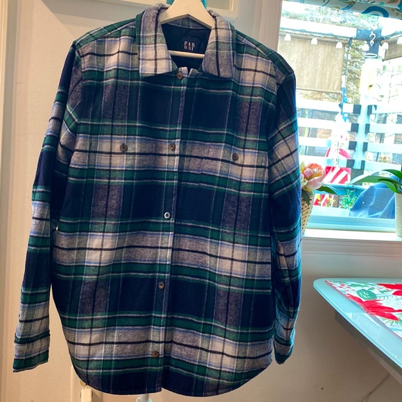 GAP-Plaid Quilted Shirt Jacket🎄 - Picture 3 of 8